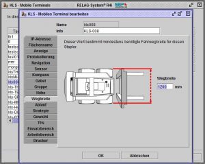 Screenshot Staplereinstellungen